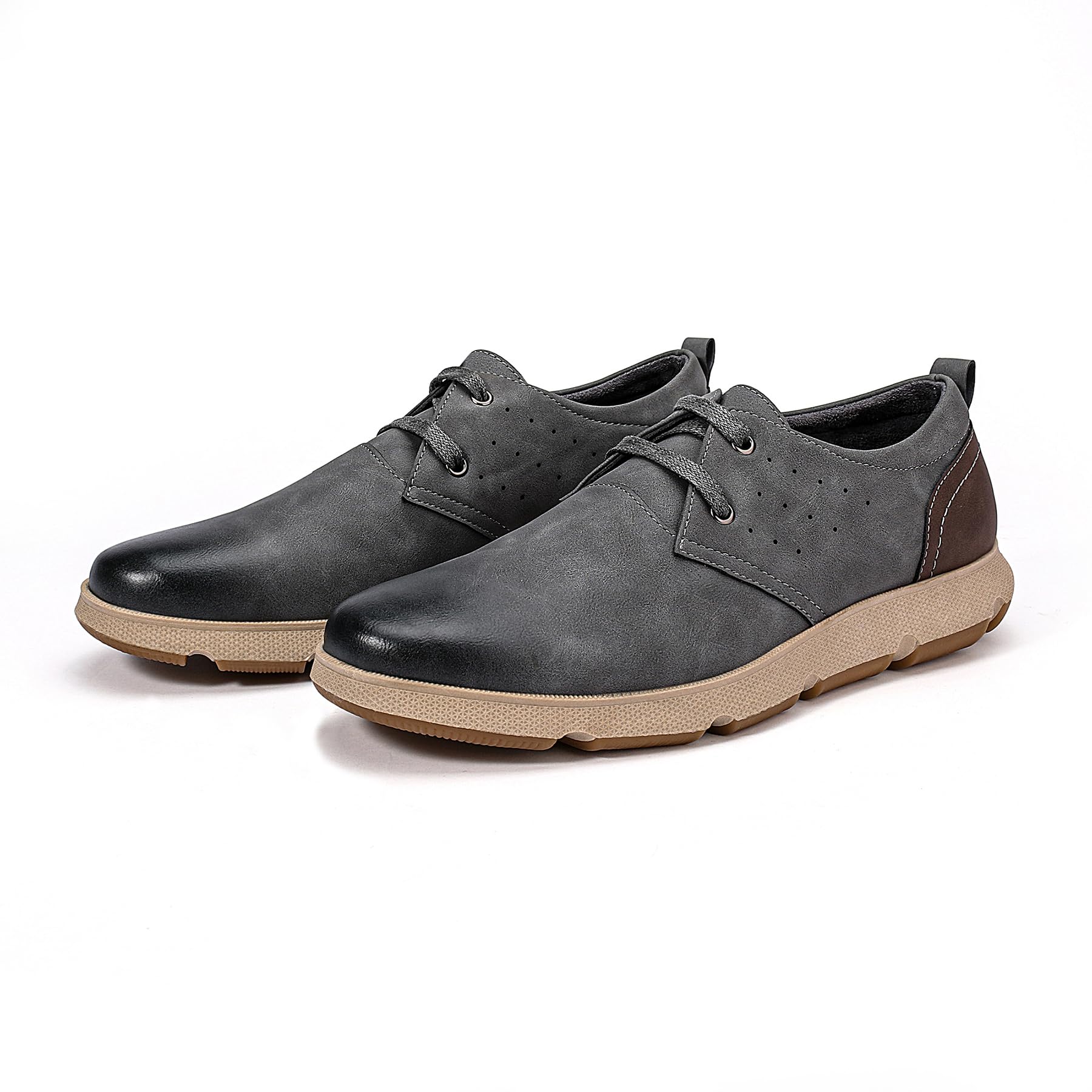 Allthemen Scarpe Casual Uomo Basse Oxford in Pelle PU Leggere Stringate Derby Mocassini Scarpe per Business Office