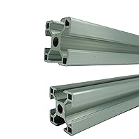 Vista 10 de SANTIE 1 pieza de extrusión de aluminio liso con ranura en T de 1.181 in x 1.181 in, corte a longitud de 35.433 in