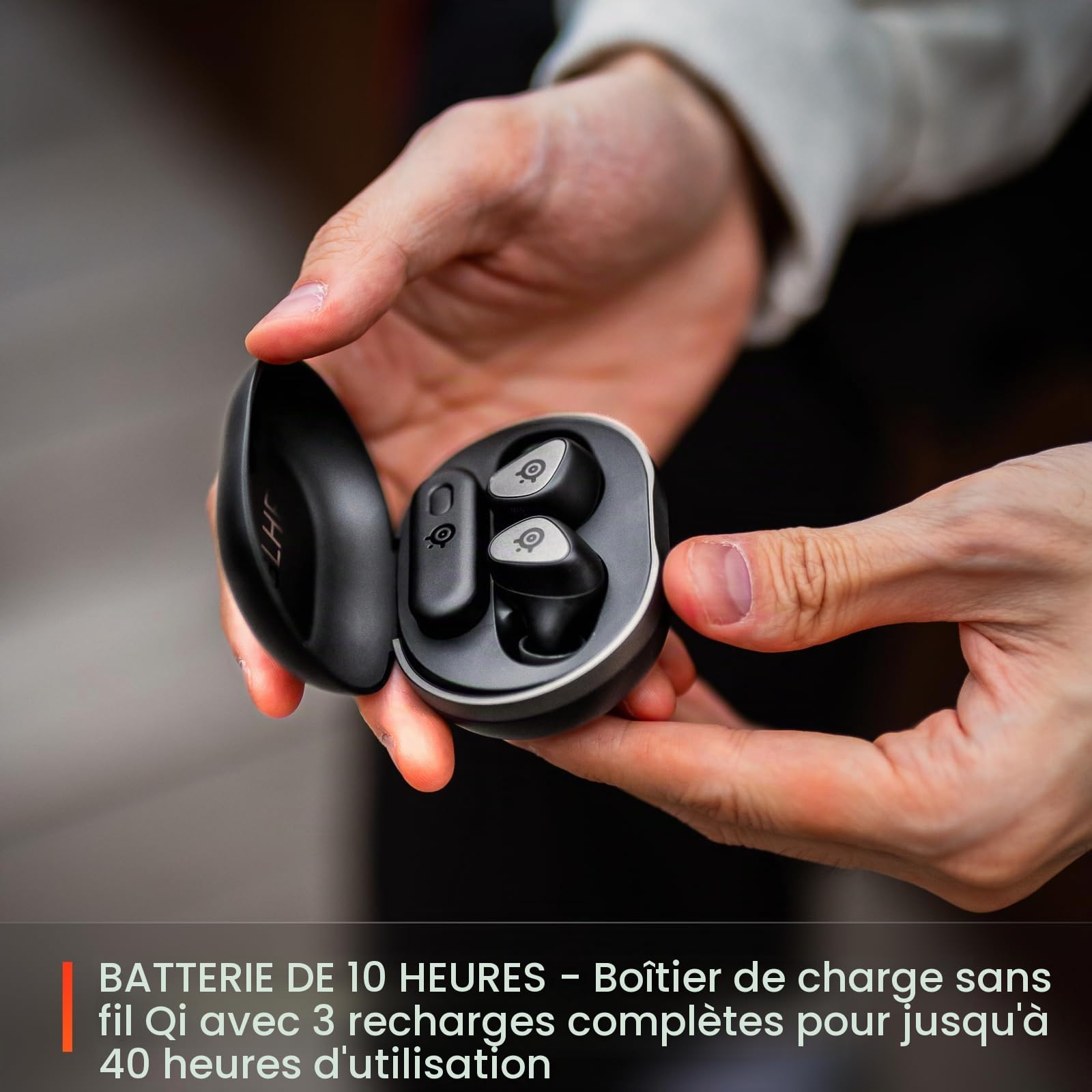 SteelSeries Arctis GameBuds pour Xbox – Écouteurs de jeu sans fil – 2,4 GHz + BT 5.3 – ANC/Transparence – Étanchéité IP55 – Xbox, PC, Switch 2, PS5, mobile – Noir (Reconditionné)