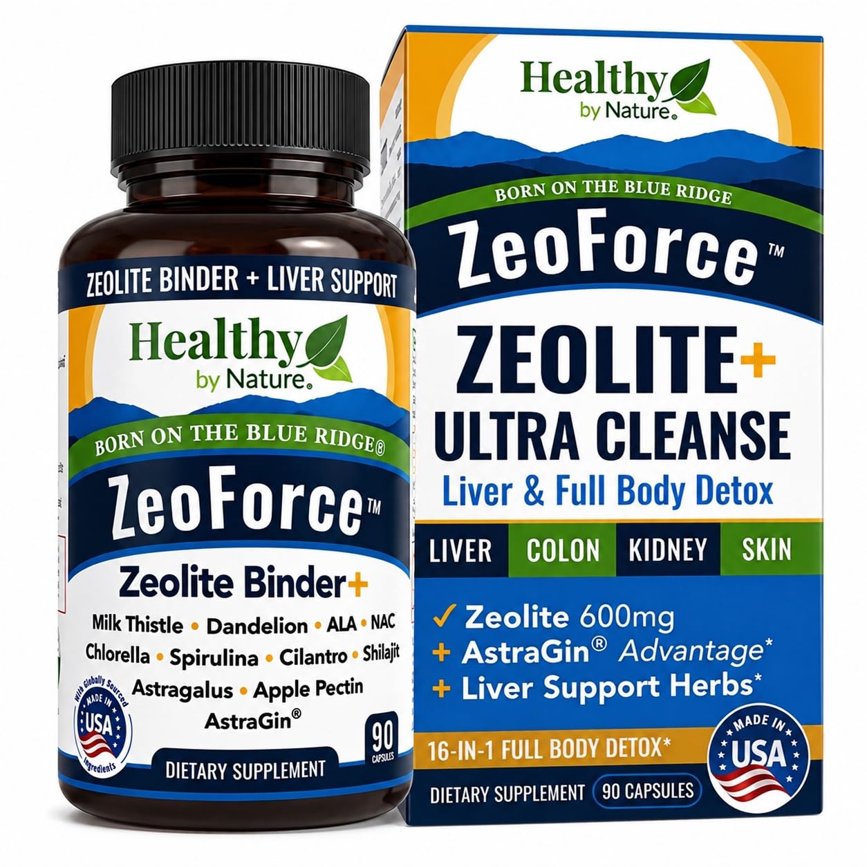Zeolite + Liver Ultra Cleanse | Heavy Metal & Microplastic Detox Binder Support for Adults | Milk Thistle NAC Chlorella Cilantro Spirulina Shilajit Astragalus | Promotes Energy, Gut Health (90 Count)
