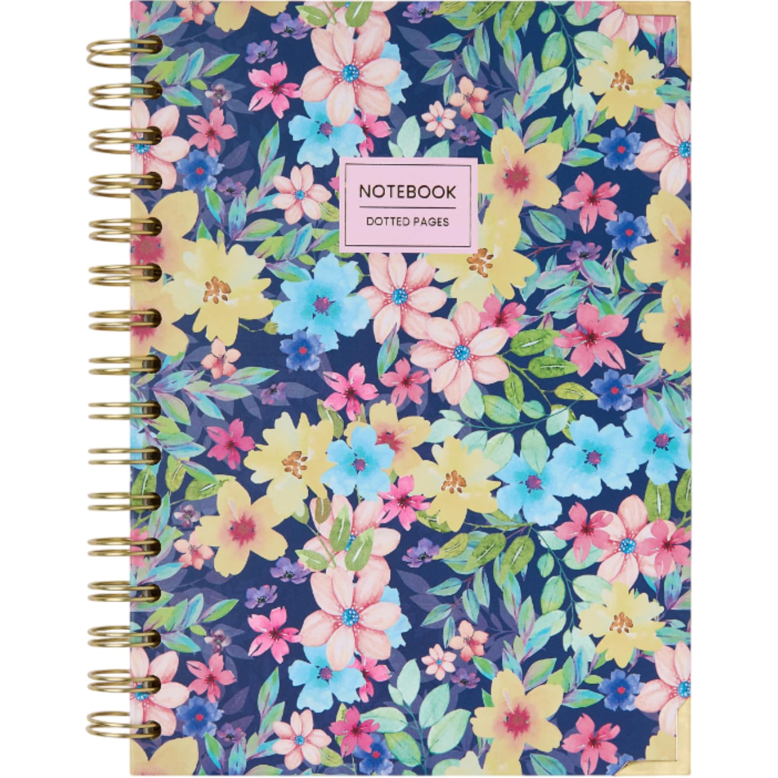 Takenote Bullet Journal A5 - Notebook with Dotted Pages, 96 Sheets, Bujo Size 15.5x21.5 cm, Hardcover, Metal Double Spiral (Wire’o) - Olivia
