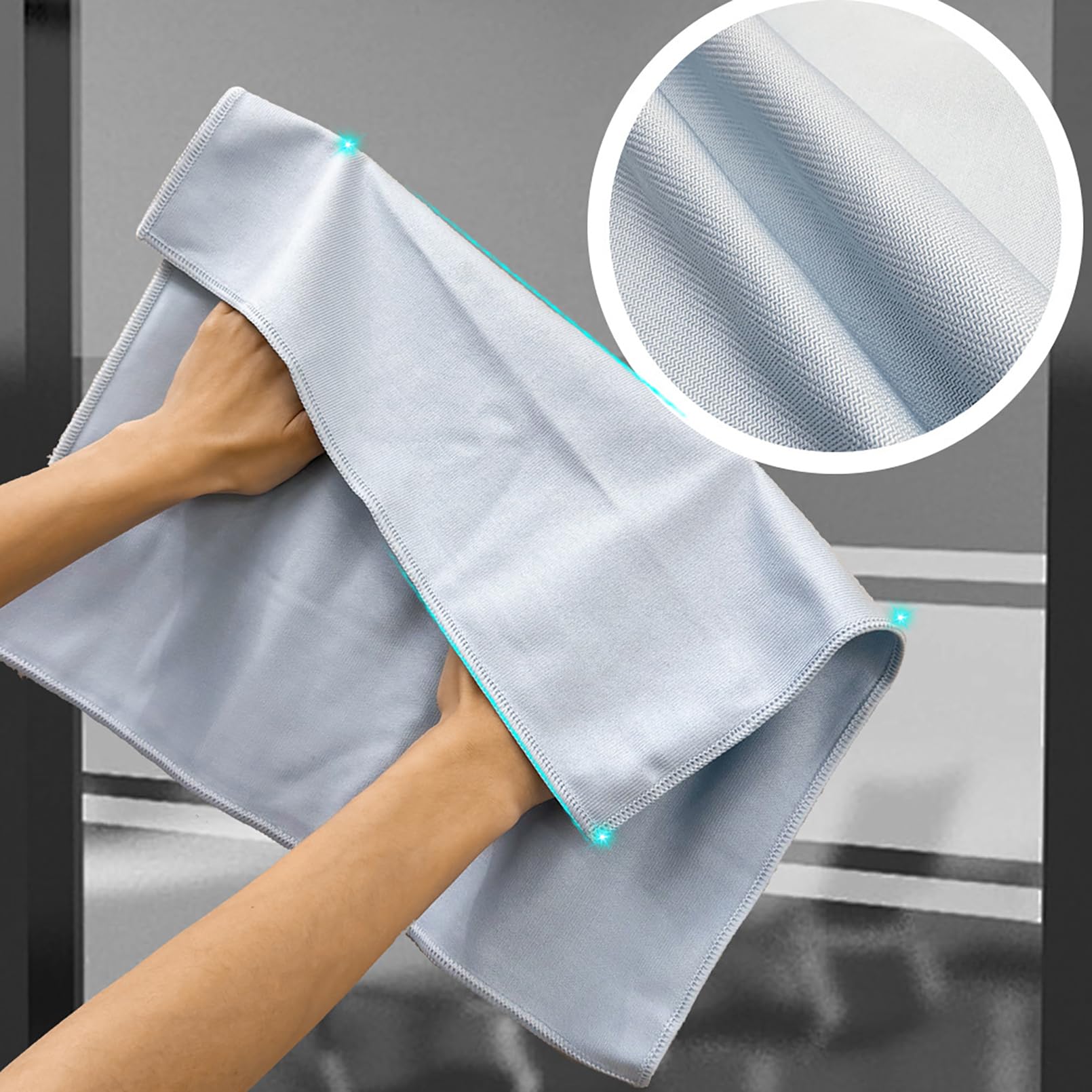 Unidades Profesional Limpiacristales 35cm, Microfibra Ventana Arandela 37cm para baño Cocina Espejo Ventana Cristales de Coche Azulejos
