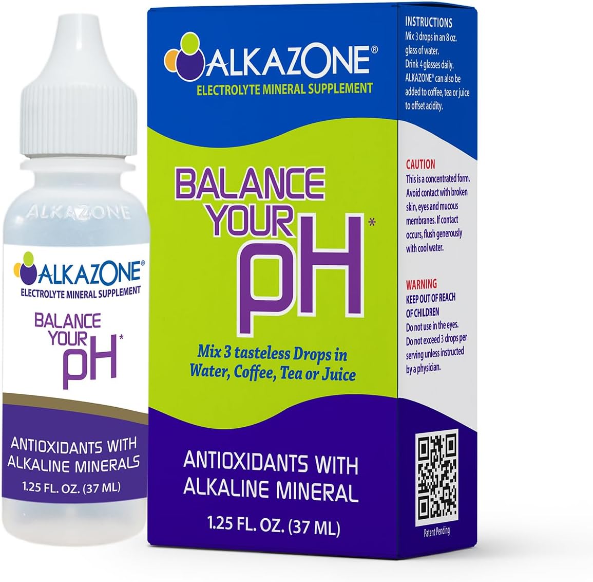 Balance Your pH, Antioxidants Alkaline Mineral Drops, Single 1.25 Oz Pack, Portable, Yields 10 Gallons of alkaline, antioxidant Water, Unflavored, pH Balance, Hydration