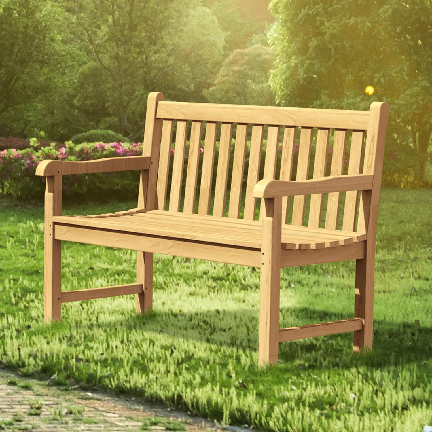 OTSUN Garden Bench, Teak, Teakwood OTSUN Garden Bench, Teak, Teakwood