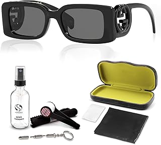 Gucci GG1325S Designer Fashion Sunglasses - Elegant, Sophisticated & Stylish Rectangular Shape Eyewear W/Luxury eSHADES Kit
