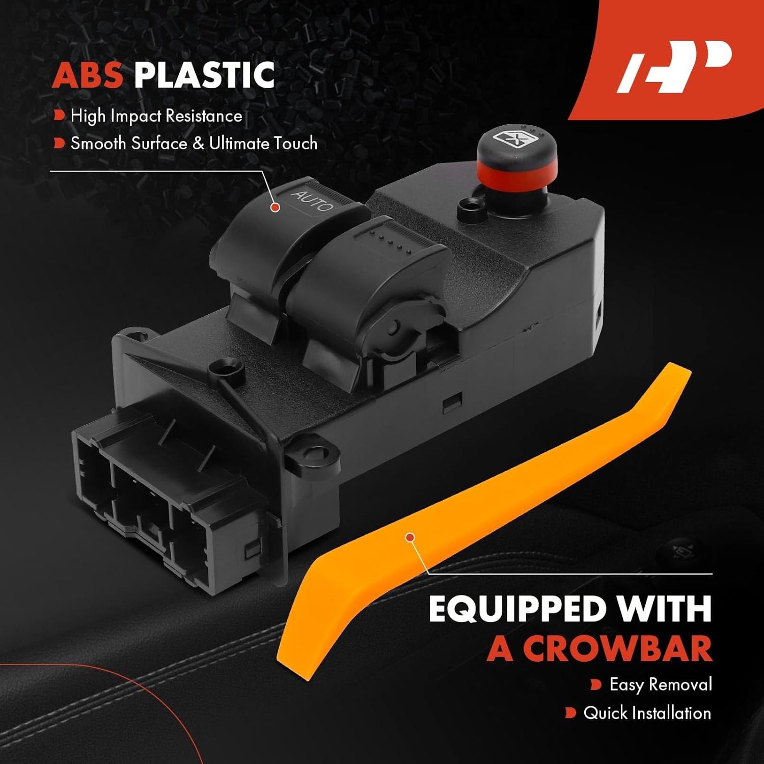 A-Premium Front Driver Side Master Power Window Switch Compatible with Honda Civic 2001 2002 2003 2004 2005, Replace# 35750S5PA11ZA, 35750S5PA11ZB