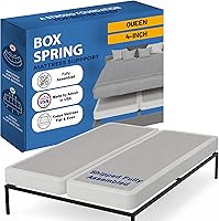 Vista 16 de Greaton, Base de cama con somier, tamaño individual, base de colchón de madera de 2 pulgadas, fabricada en Estados Unidos, silenciosa, sin ruido, 2