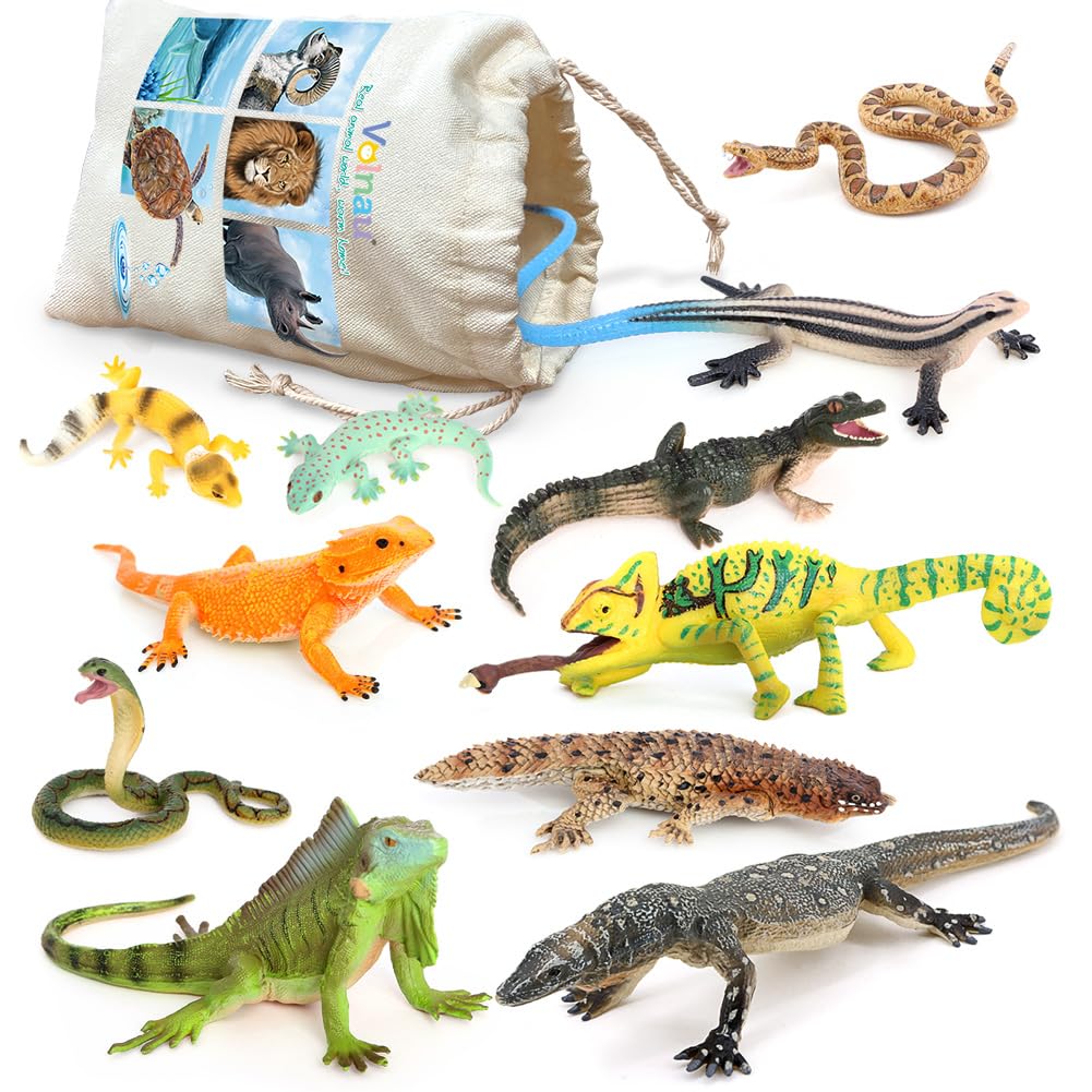 Amazon.com: Volnau Animal Figurines Snake Toys 11PCS Reptile