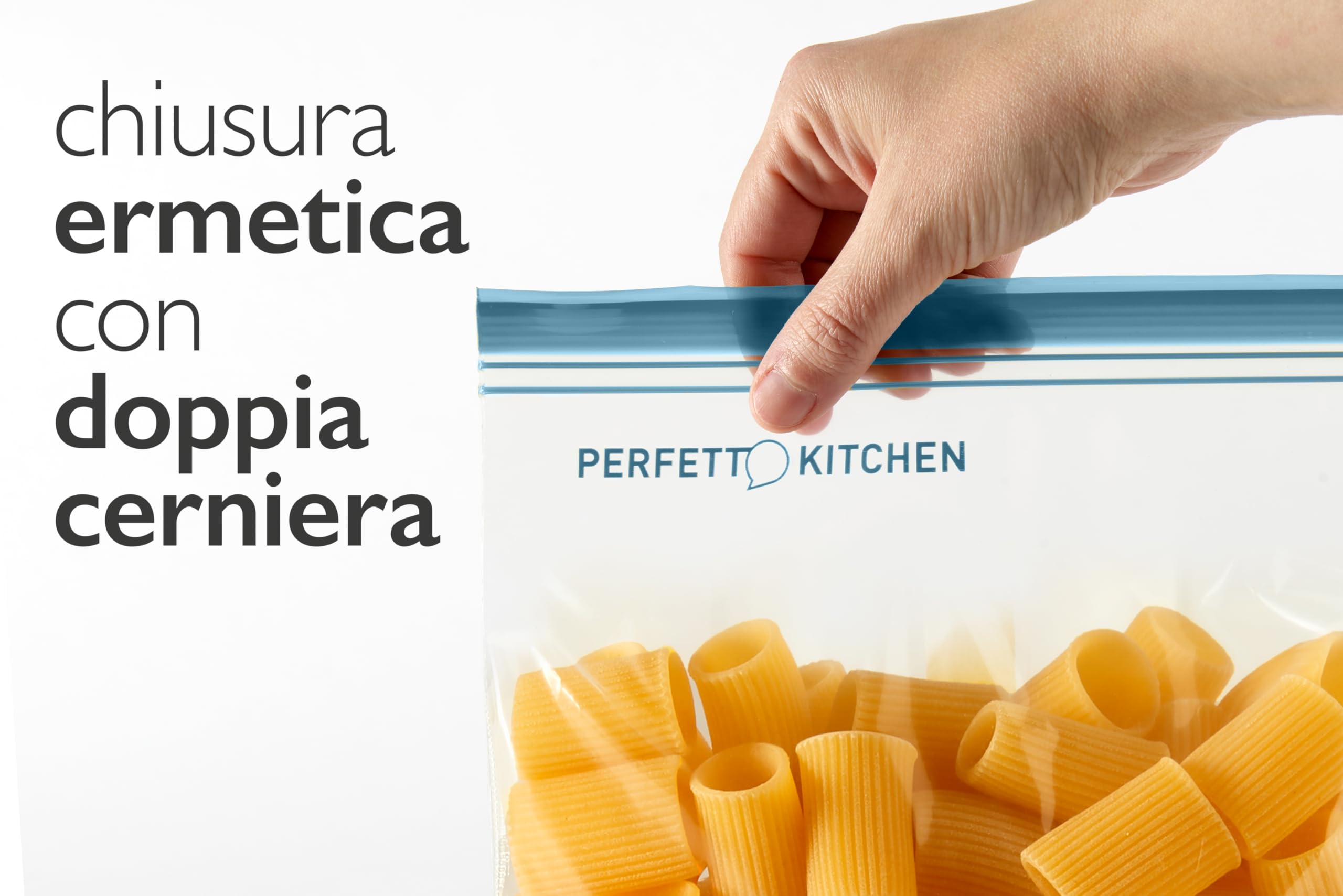 Perfetto Kitchen Frescofood 25 Sacchetti Richiudibili per Alimenti XS 17x15 cm, 1 confezione