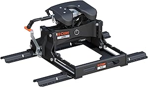 CURT 16651 A25 5th Wheel Slider Hitch with Base Rails for Short Bed Trucks, 25,000 lbs