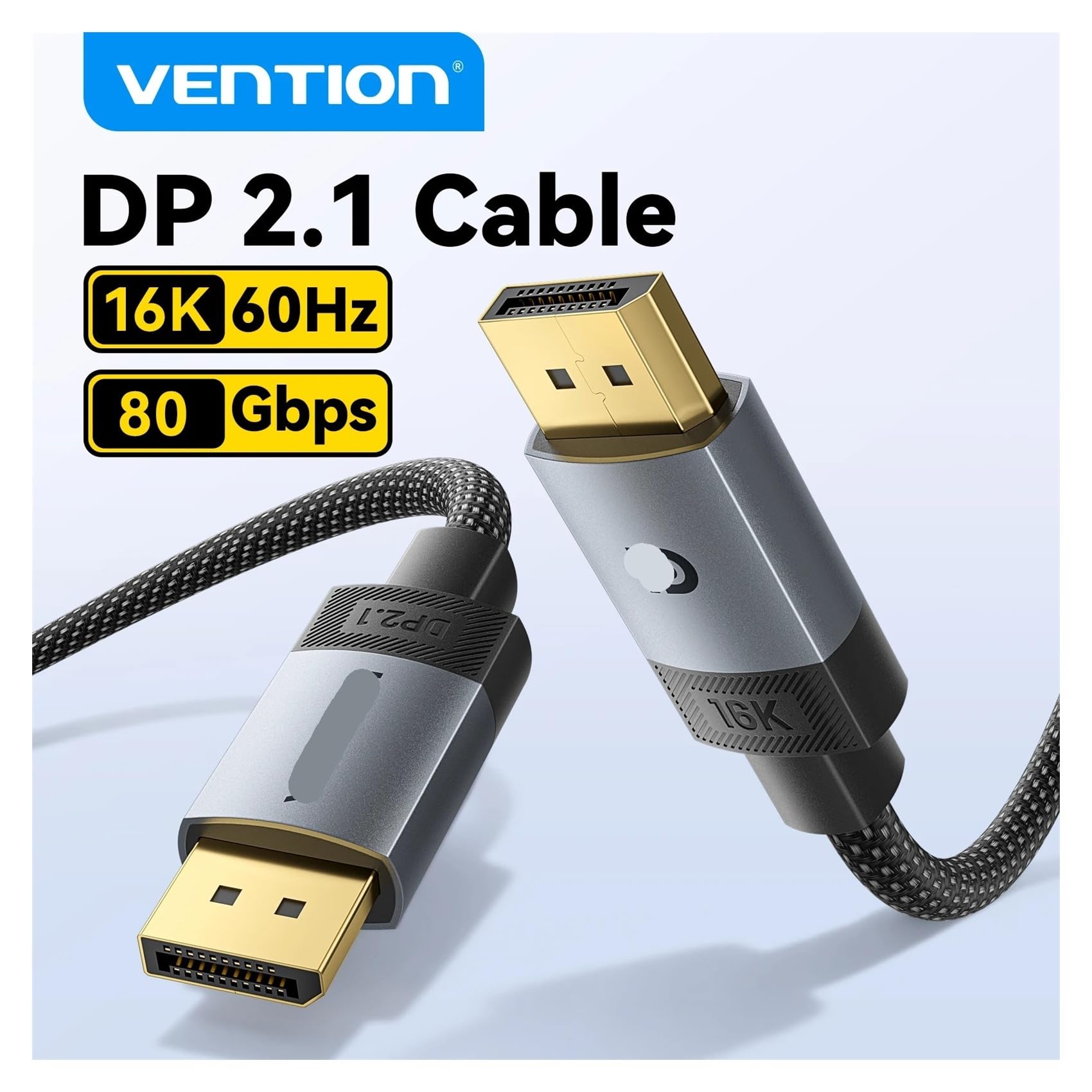 Cavo DisplayPort 2.1 Ad Alta Velocità Da 80 Gbps, Cavo Di Trasferimento Video DSC 16K 8K A 240 Hz for Monitor, PC, Laptop, TV Box(DP2.1 16K60Hz-5m)