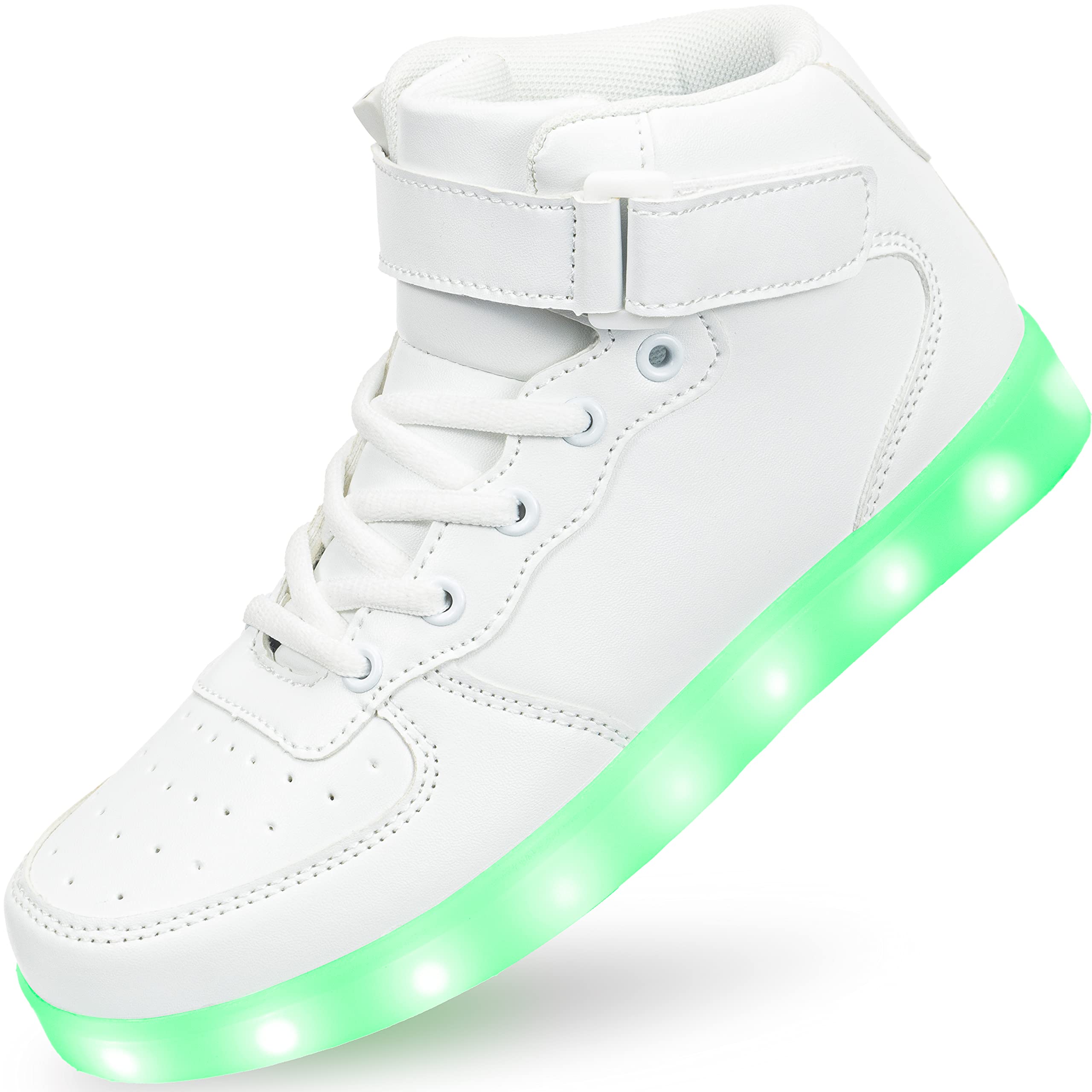 APTESOL Scarpe da ginnastica per bambini con luci a LED con gancio e anello regolabili, ricaricabili e luminose, per ragazzi e ragazze
