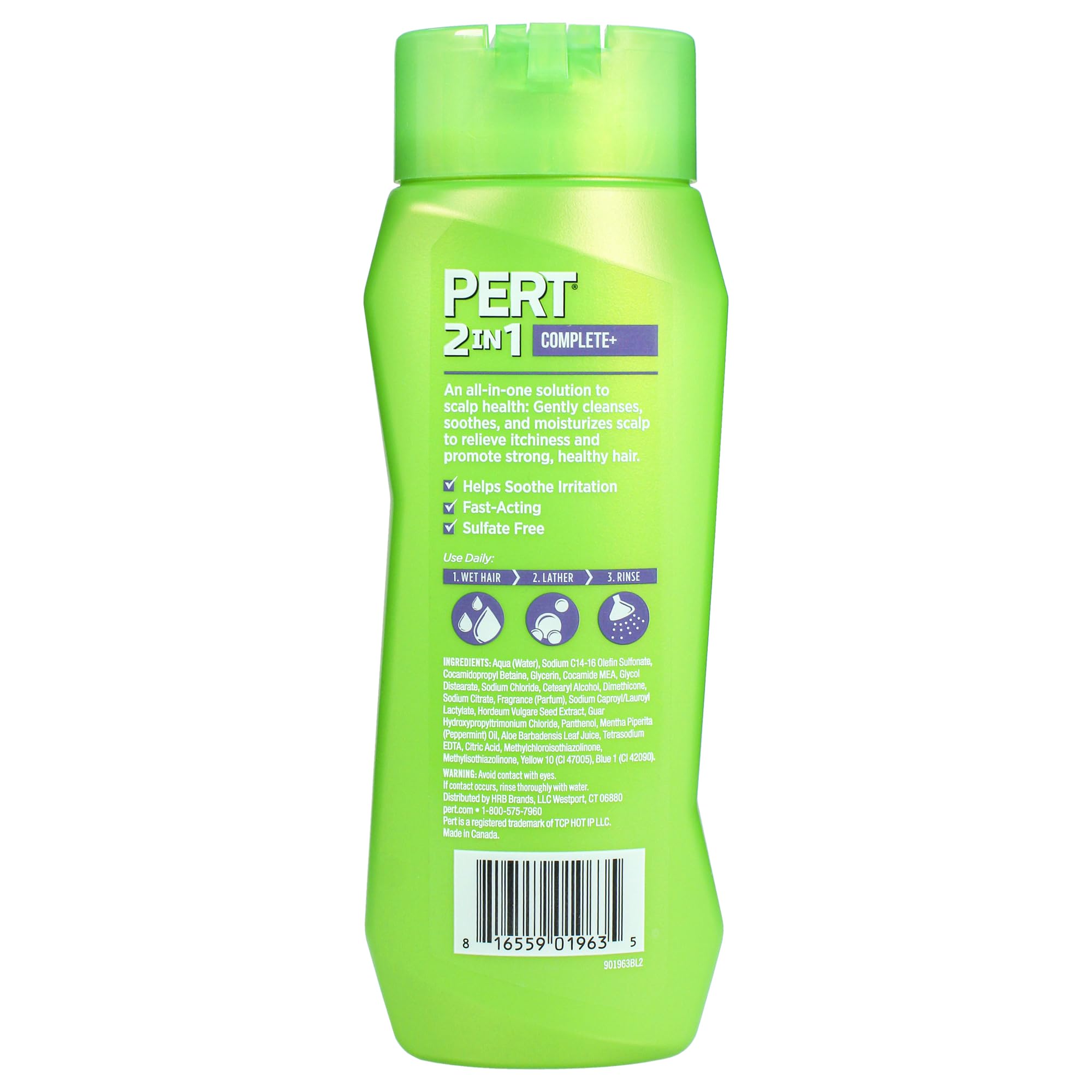 PERT 2 in 1 Complete Plus Scalp Care Shampoo and Conditioner - Itchy Scalp - Sulfate Free Shampoo and Conditioner for Healthy Hair - 400 ml