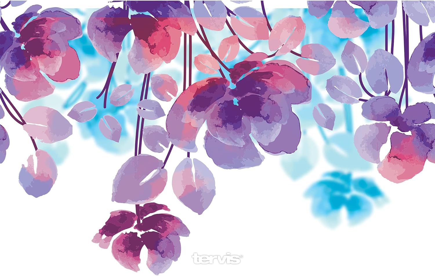 Tervis Made in USA Double Walled Watercolor Floral Purple - Crystal Insulated Tumbler Cup Keeps Drinks Cold & Hot, 16oz, Watercolor Blossoms - Image 2