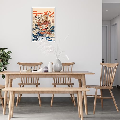 Miniatura 7 de Trendy The Great Ramen Off Kanagawa - Arte de pared divertido Japón comida bebida pósteres de lienzo asiático fideos sopa olas impresiones