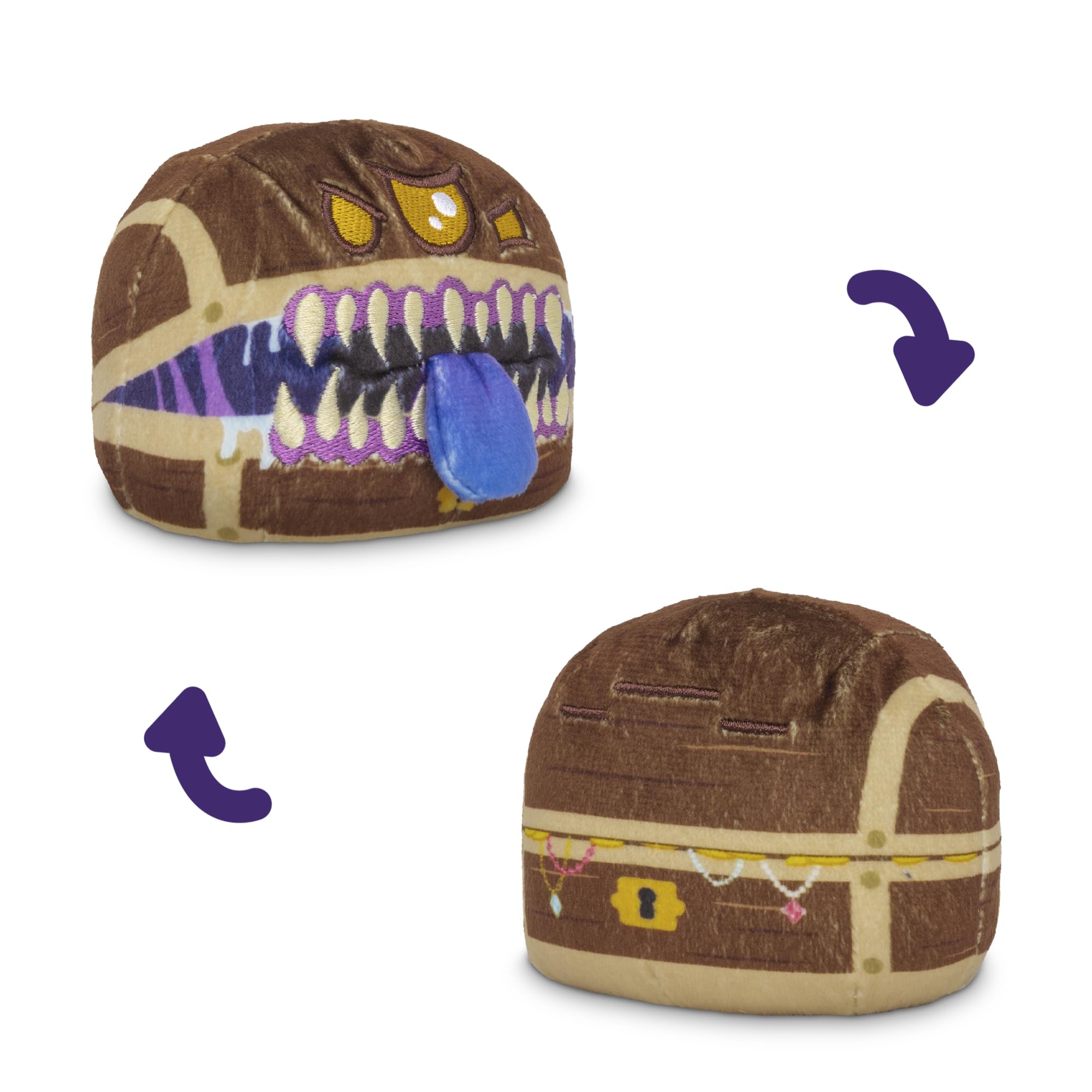 TeeTurtle Dungeons and Dragons Series Reversible Plushie Mystery Box - 3-Inch Mini Two-Sided Blind Box Plush with Embroidered Details - Cute Collectible Surprise Toy for Kids, Teens, and Adults