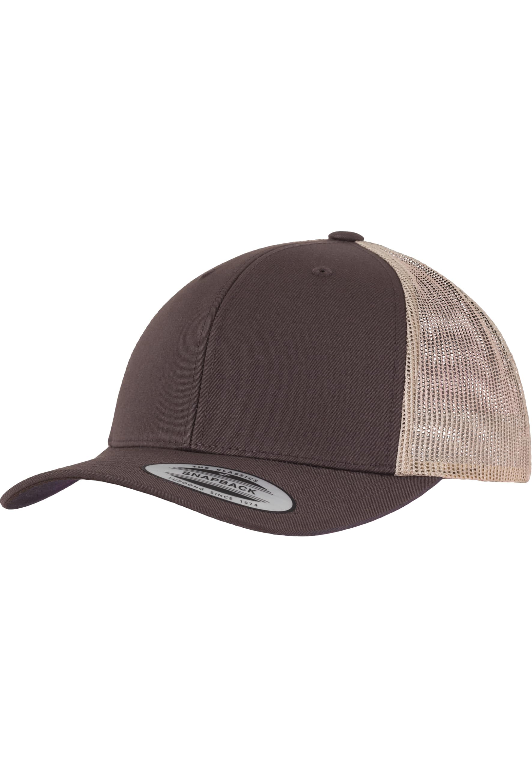 Flexfit Uniseks Retro Trucker Czapka, Brązowy/Khaki