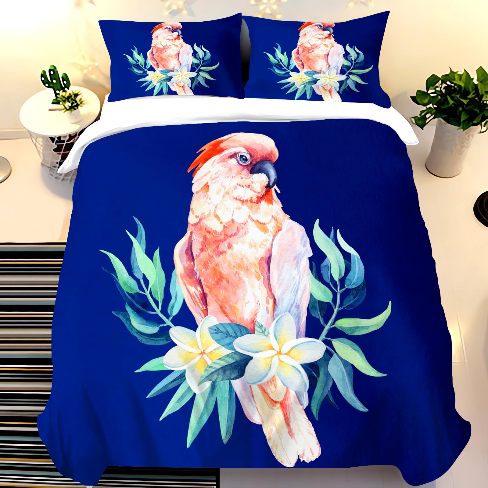 Pappagallo Ropa de Cama, dolce pappagallo Ropa de Cama Infantil Estampada 3D, Microfibra, Con Funda de Almohada, Multicolor (220 x 260 cm), 7)