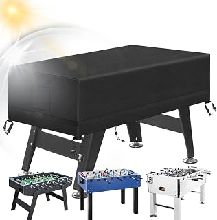 Funda Protectora Para Mesa De Fútbol, Funda Protectora Para Juego de Futbolín Exterior Con Hebilla Ajustable, Protector de Muebles de Exterior Resistente al Agua y UV para Patio Jardín Terraza