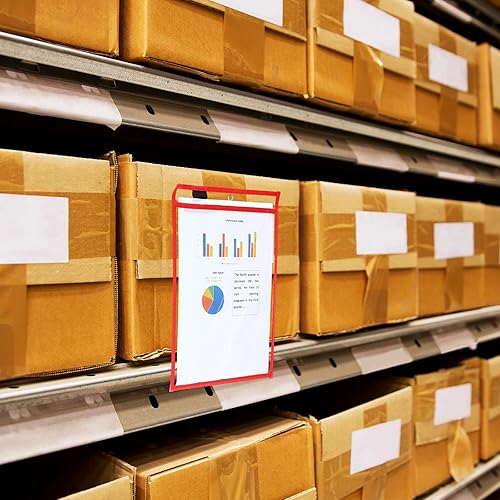 Vista 40 de Nezyo Bolsillos de borrado en seco, soportes de plástico para boletos de trabajo, bolsillos para pedidos, fundas transparentes, carpetas de boletos