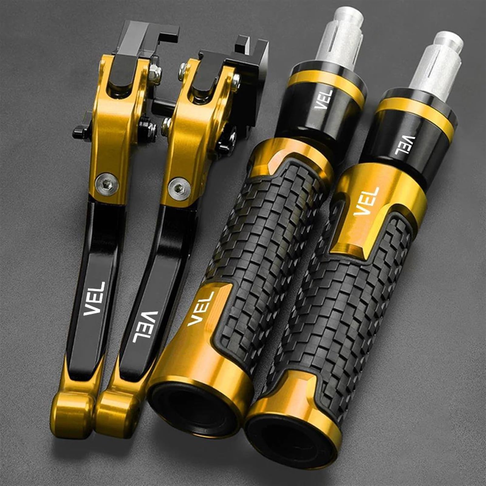 Palancas de manillar ajustables para Ducati Diavel evita roturas en caídas con manetas amarillas