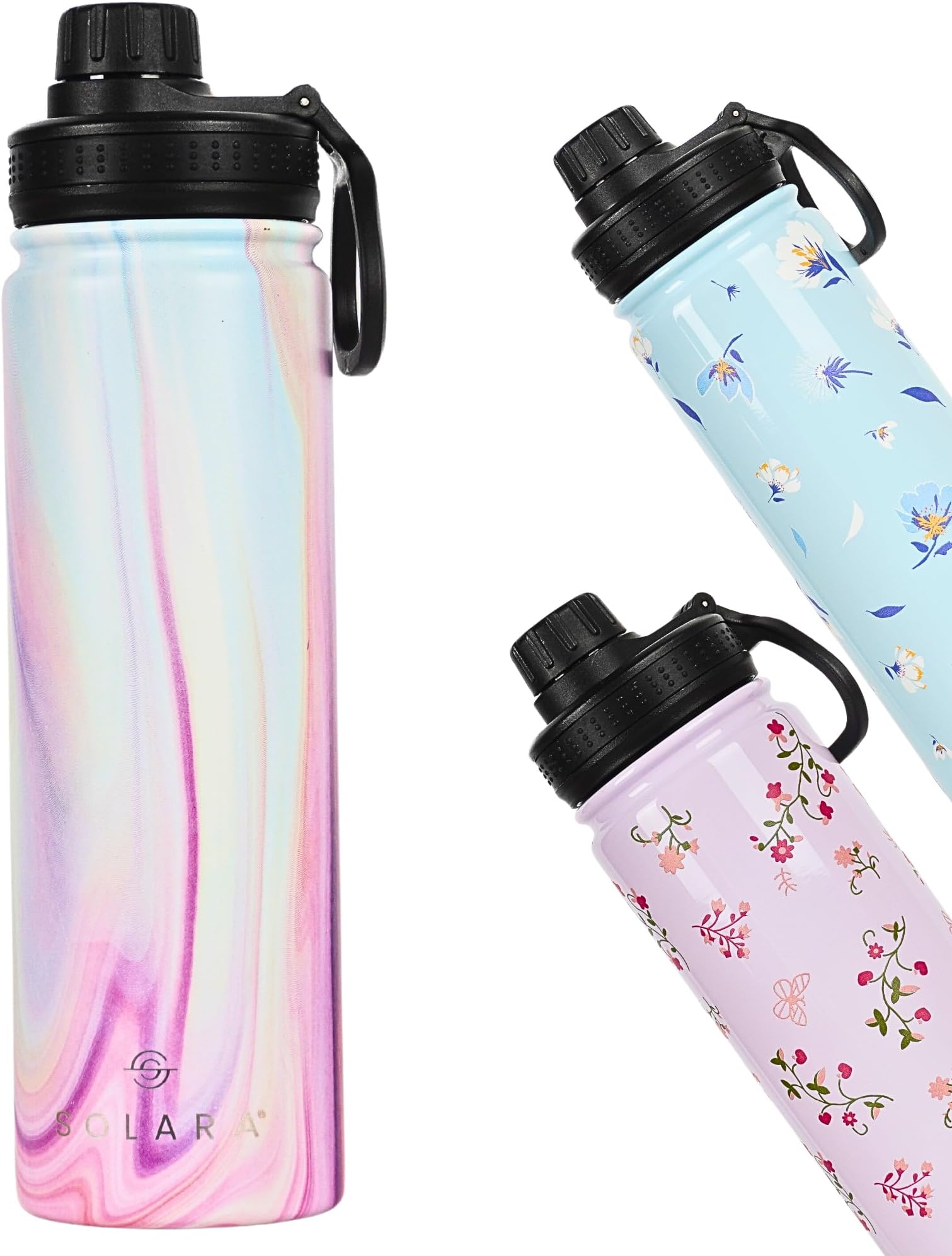 SOLARA Insulated Water Bottle 650ml, Hot Water Bottle, Thermosteel Water Bottle for Travel, Home, Office, School, Gym, Adults,Bottle Hot and Cold, Sipper Bottle, Swirl