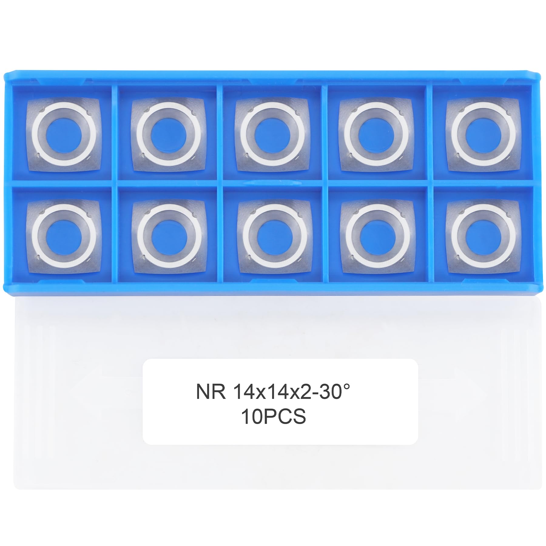 CDBP Woodturning NA 14×2mm-30° Square Carbide Insert Cutter Negative Rake Replacement Blades for Roughers Wood Turning Tools, 10pcs