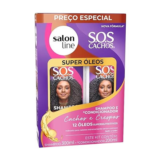 Salon Line SOS Cachos Kit Super Óleos Shampoo 300ml + Condicionador 200ml
