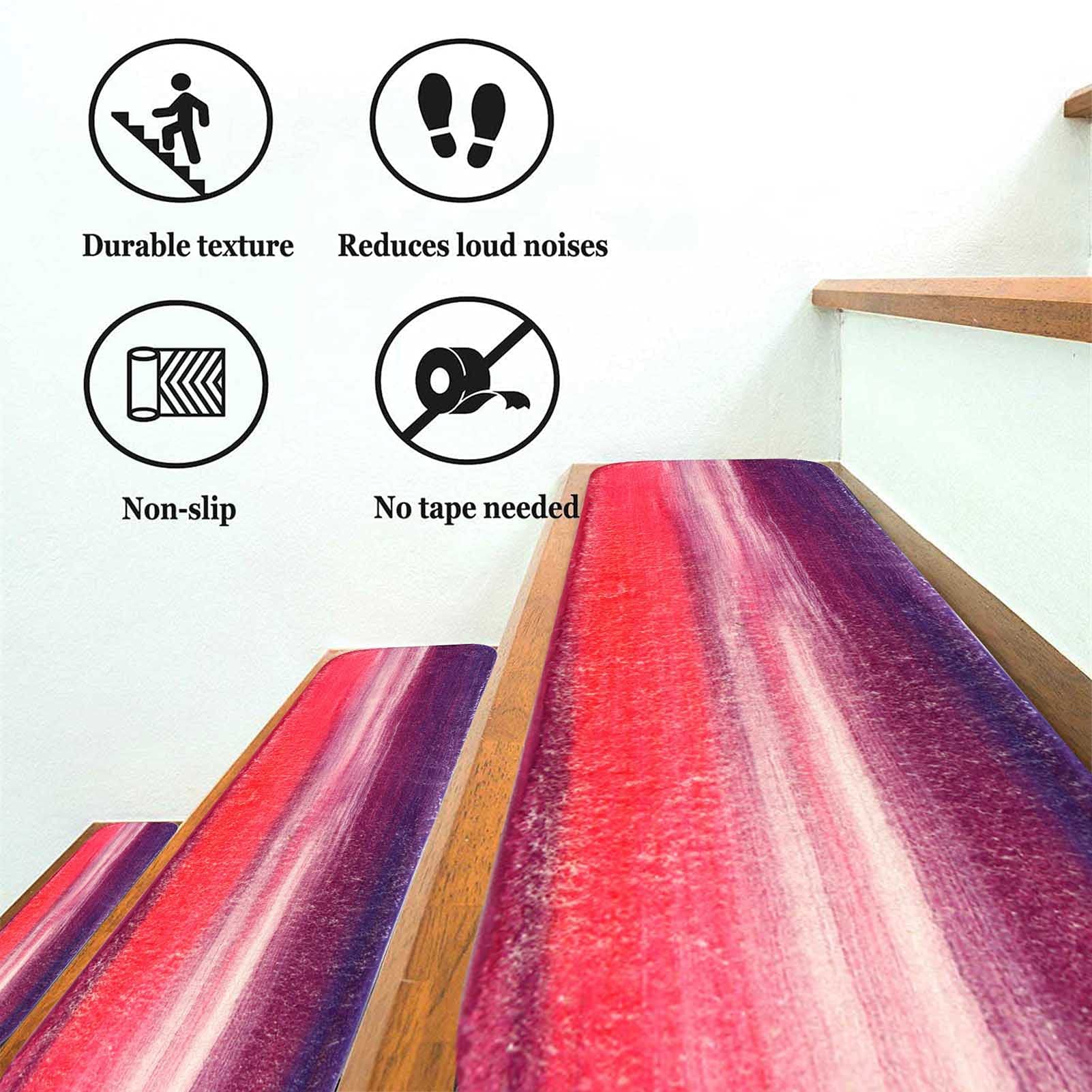 D L D Traptreden, 20 x 76 cm, antislip binnentraplopers voor houten treden, 14 s