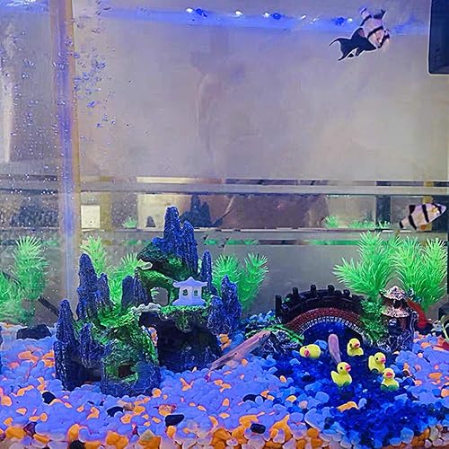 Miniatura 7 de BCSIUHD Adorno de acuario  Pabellón árbol pecera decoración de puente de resina de polietileno decoración paisaje decoración pecera adornos