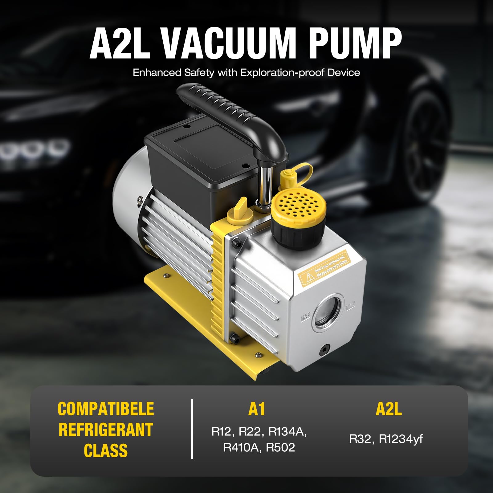 Jack Boss Pompa a vuoto A2L 5 CFM, 5 Pa Ultimate Vacuum Resin Degassing