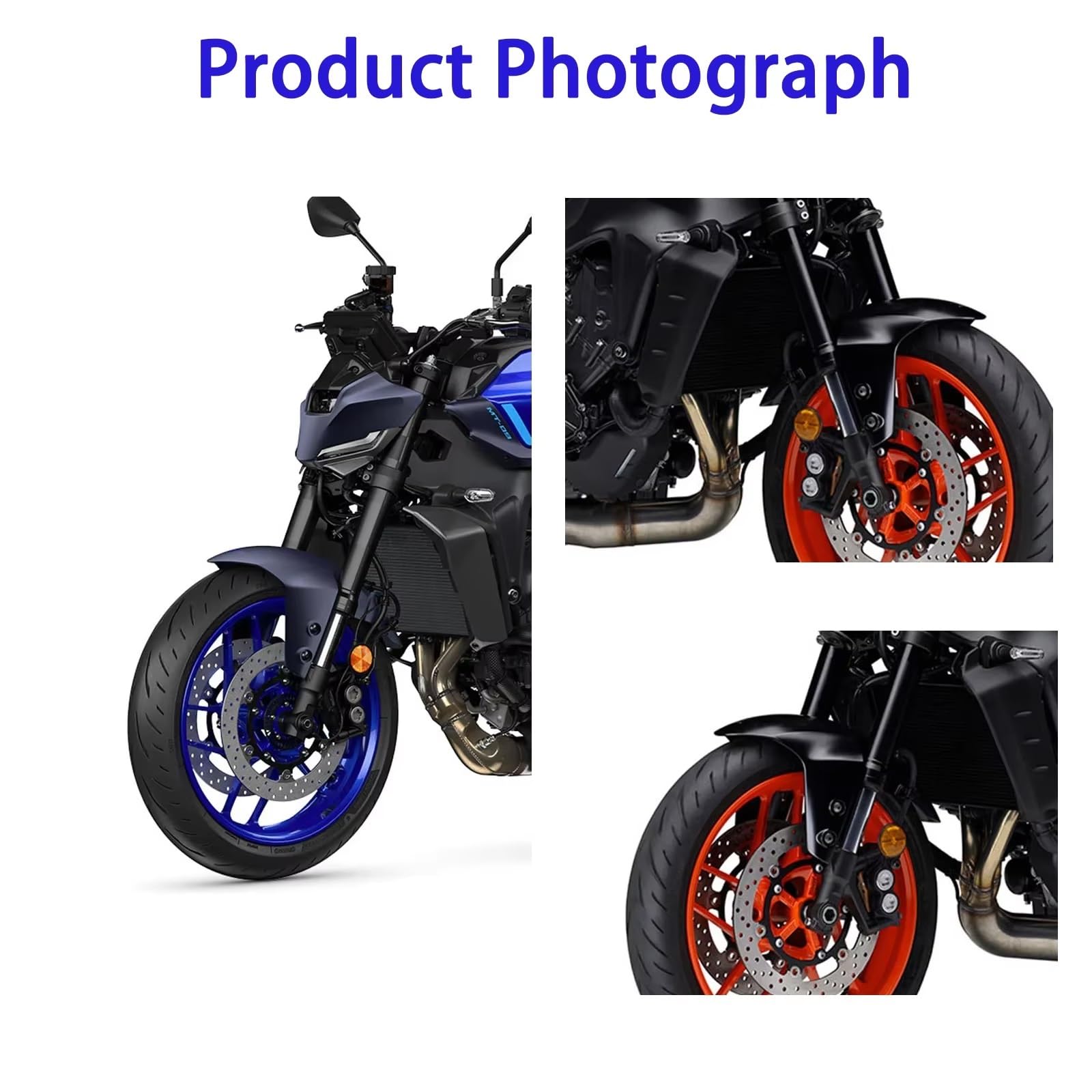 Motocykl przedni błotnik Przednia opona motocykla osłona błotnika akcesoria ABS Carbon pasuje do Yamaha MT-09 PS FZ-09 2021-2024 Błotnik motocyklowy