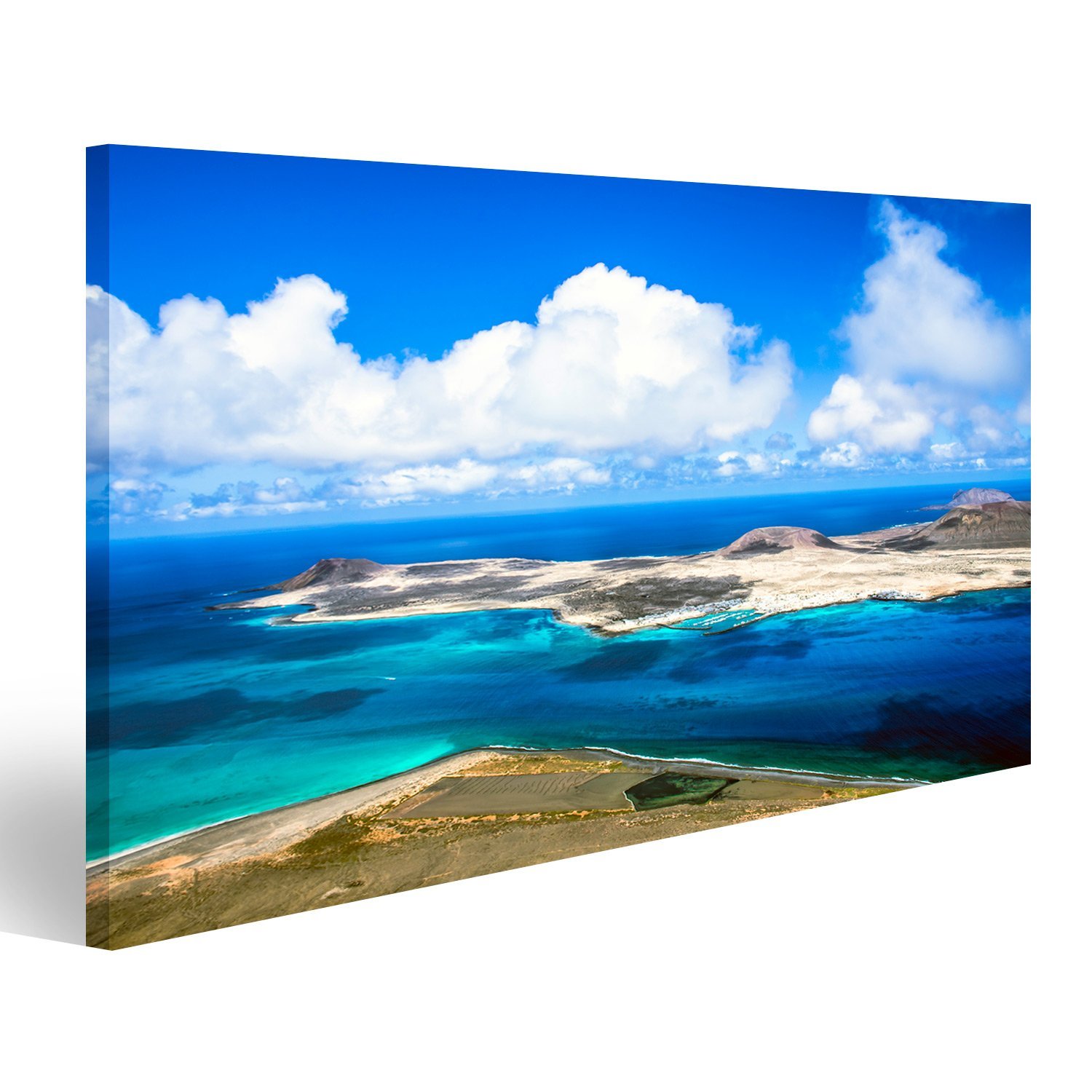 Leinwandbild La Graciosa Insel - Vulkanlandschaft Lanzarote 100x57cm