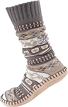 BambooMN Men's Cabin Double Layer Thick Soft Warm Fuzzy Comfy Home Socks, 1 Pair