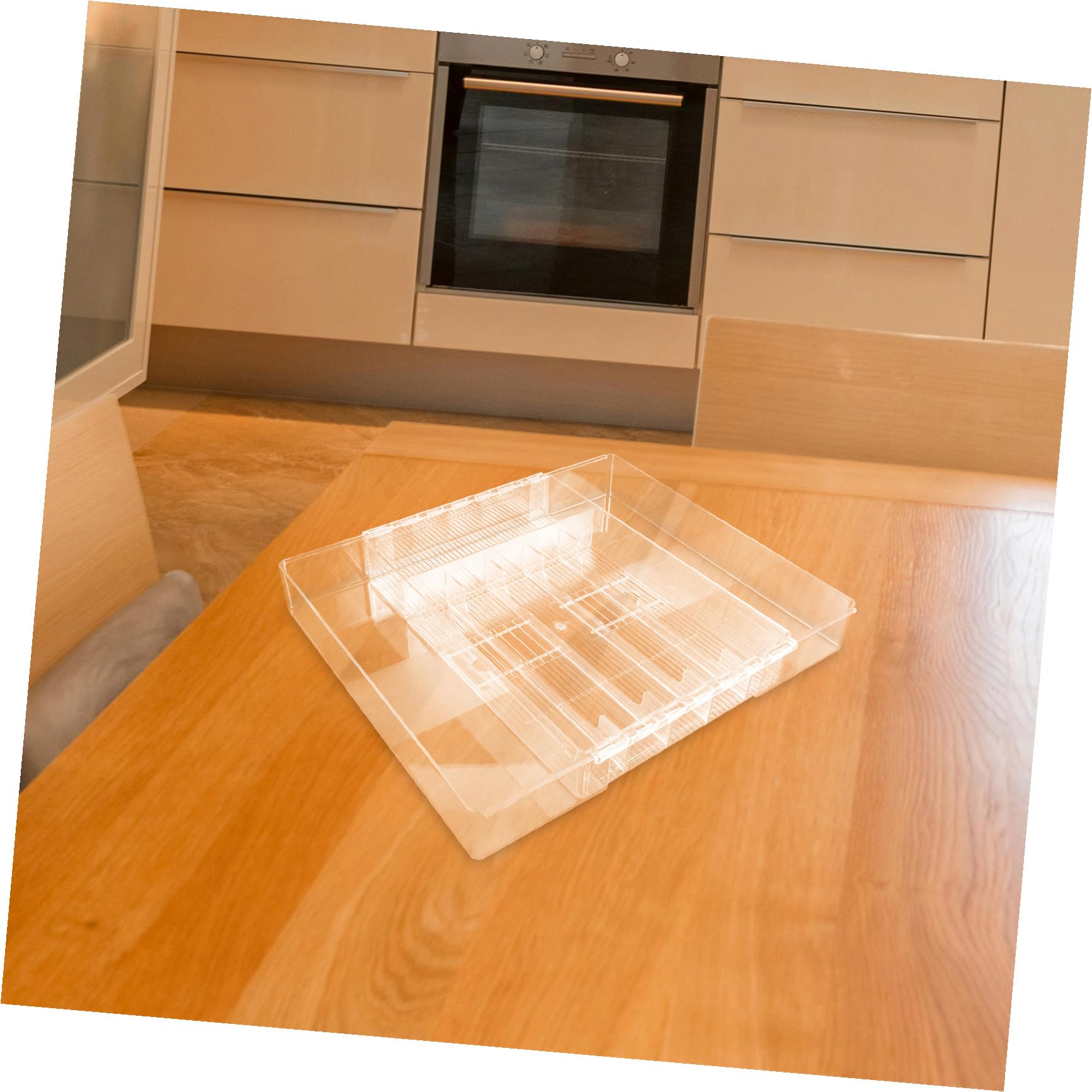 Toyvian Schubladenorganizer aus Acryl Erweiterbarer Besteckhalter mit Fächern Transparenter Besteckkasten für Küchen und Badaufbewahrung