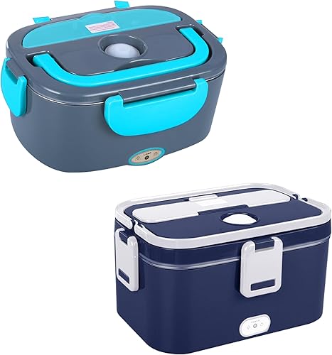 Miniatura 1 de Fiambrera eléctrica de 1.5 L y 1.8 L, calentador de alimentos de 80 W para adultos, calentador de almuerzo portátil 3 en 1, lonchera térmica