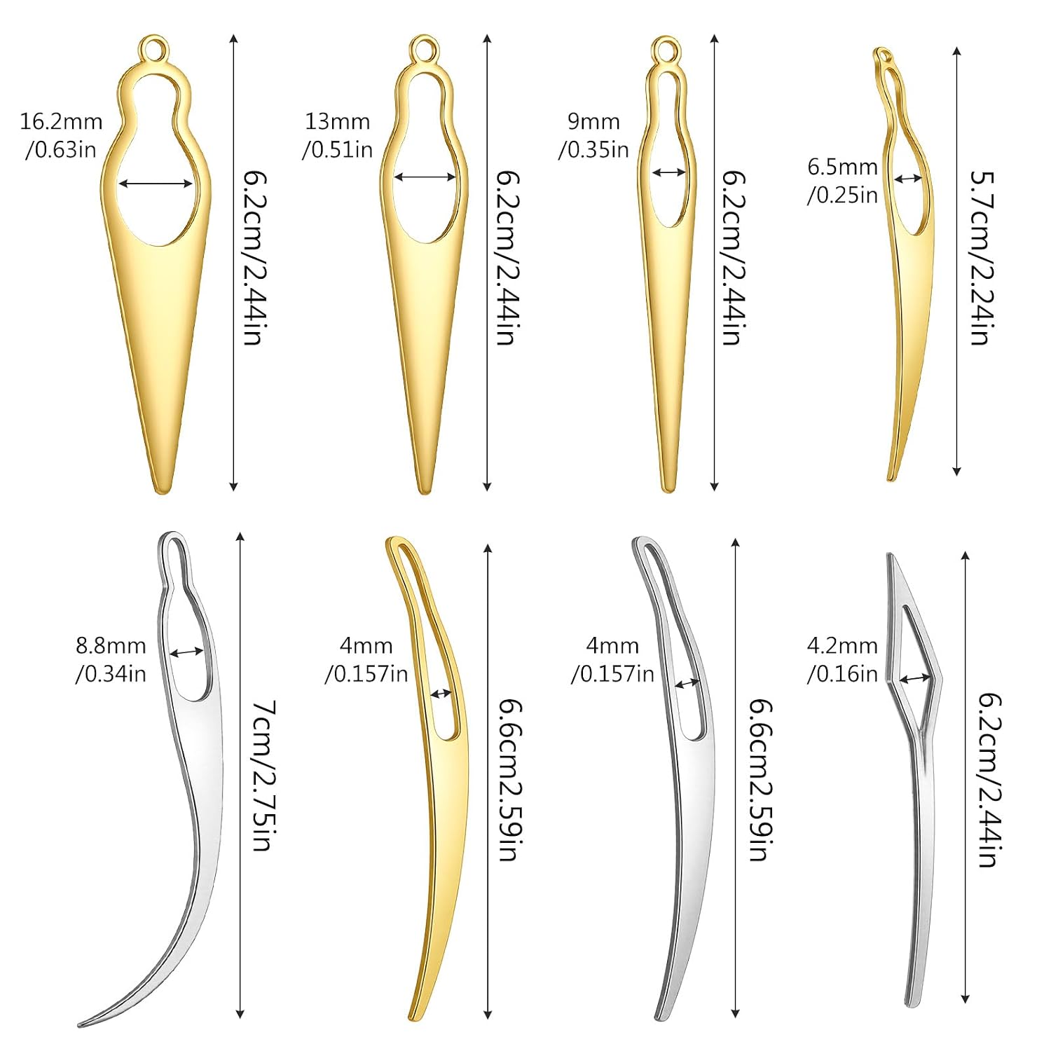 8Pcs Interlocking Tool for Locs Sisterlock Retighten Tool Hair Locking Tools Bent-Hook Shape Loc Needle for Maintaining Dreadlocks Hair Extensions Styling Tools