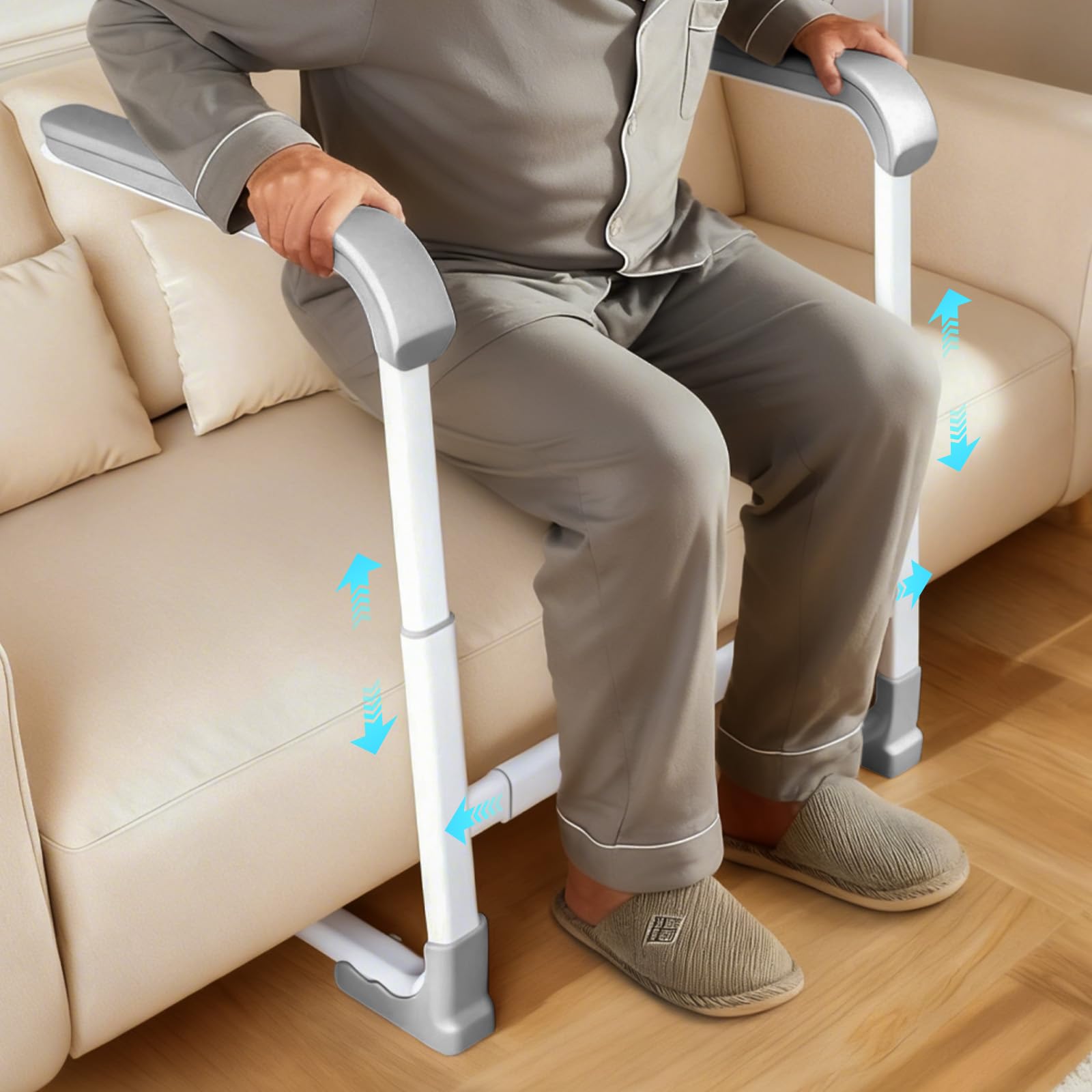 Ausilio Per Stare in Piedi Per Anziani, Altezza e Larghezza Regolabili, Corrimano Per La Mobilità in Piedi Per Divano, Supporto per divano per la vita di tutti i giorni, per pazienti e disabili