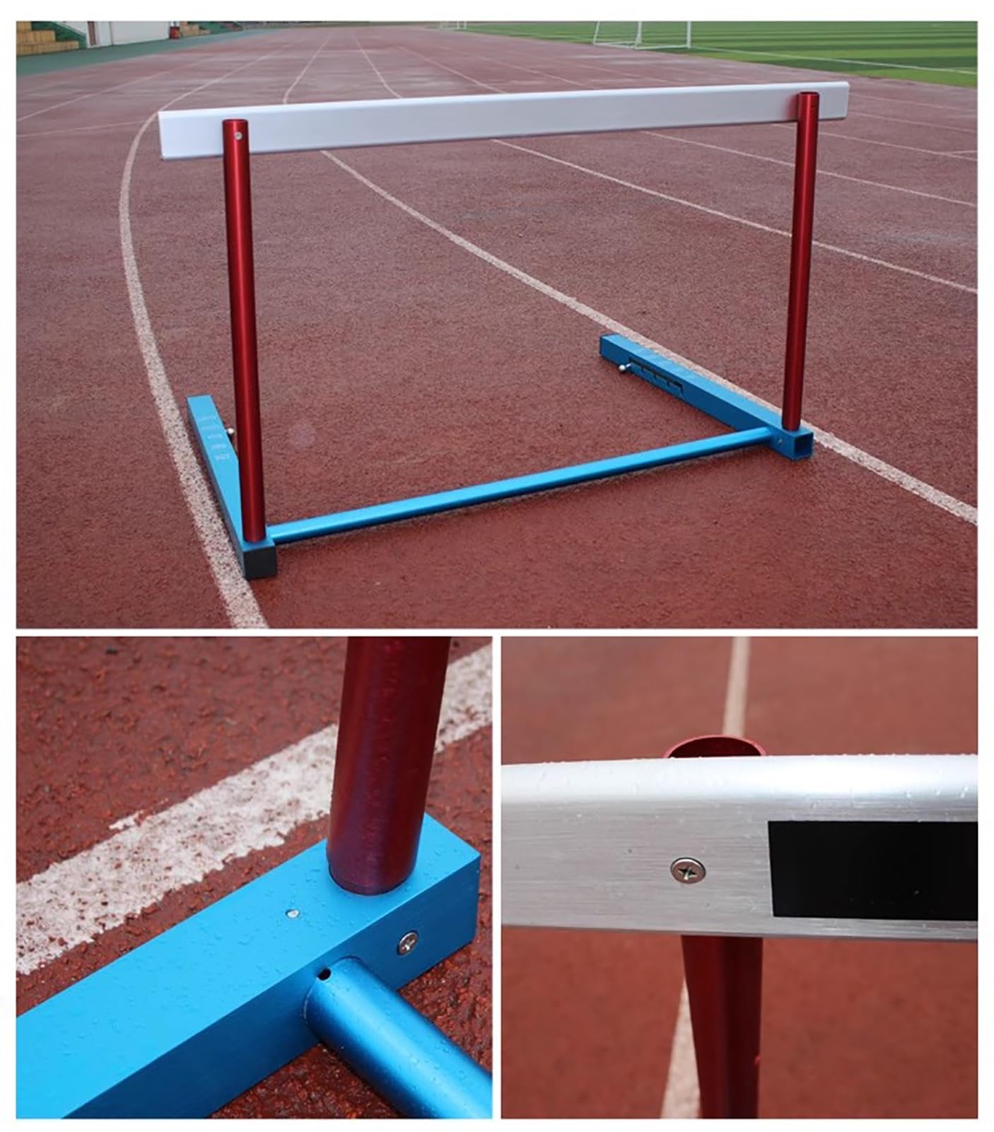 Vallas De Altura Ajustable De Aluminio, Barra De Salto De Pista Y Campo para Entrenamiento De Velocidad De Agilidad, Juego De Postes para Equipos De Práctica Deportiva, Fácil Montaje