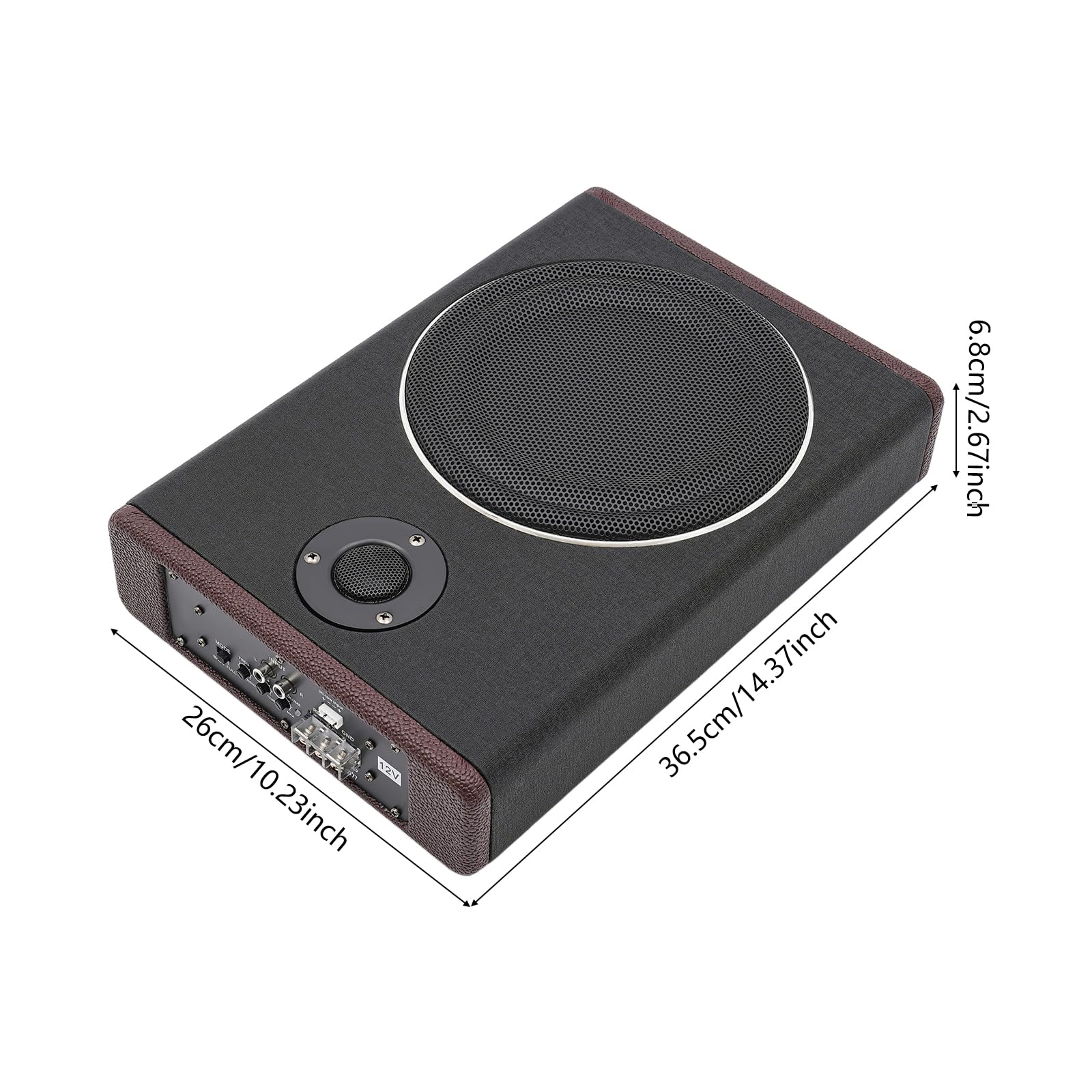 Subwoofer para coche, 12 V, 600 W, bajo estéreo, 8 pulgadas, amplificador de subwoofer activo para coche, SUV, camión, sistema de sonido