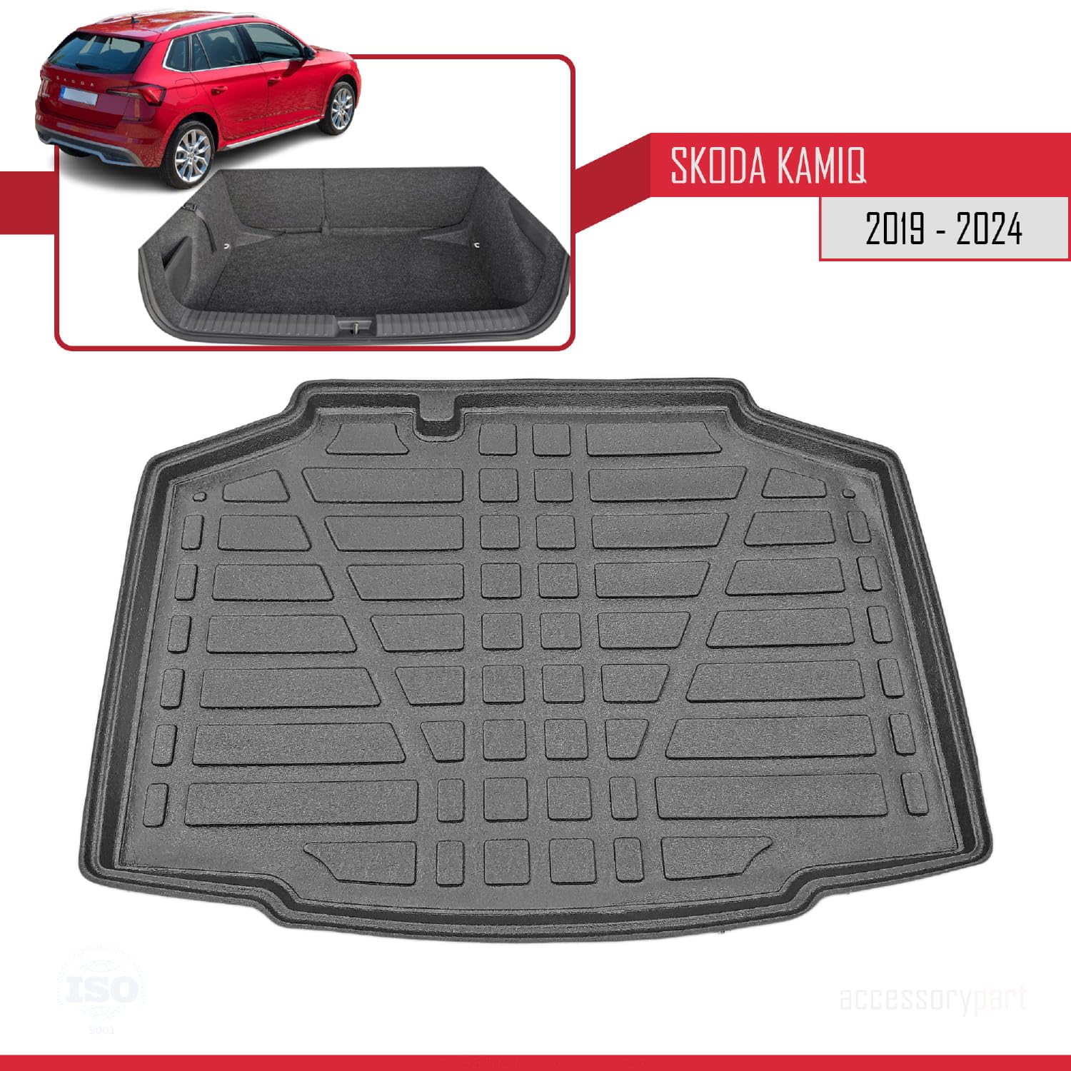 Tapis De Coffre MTM Pour Skoda Kodiaq 2017-2023 | Sur Mesure Antidérapant
