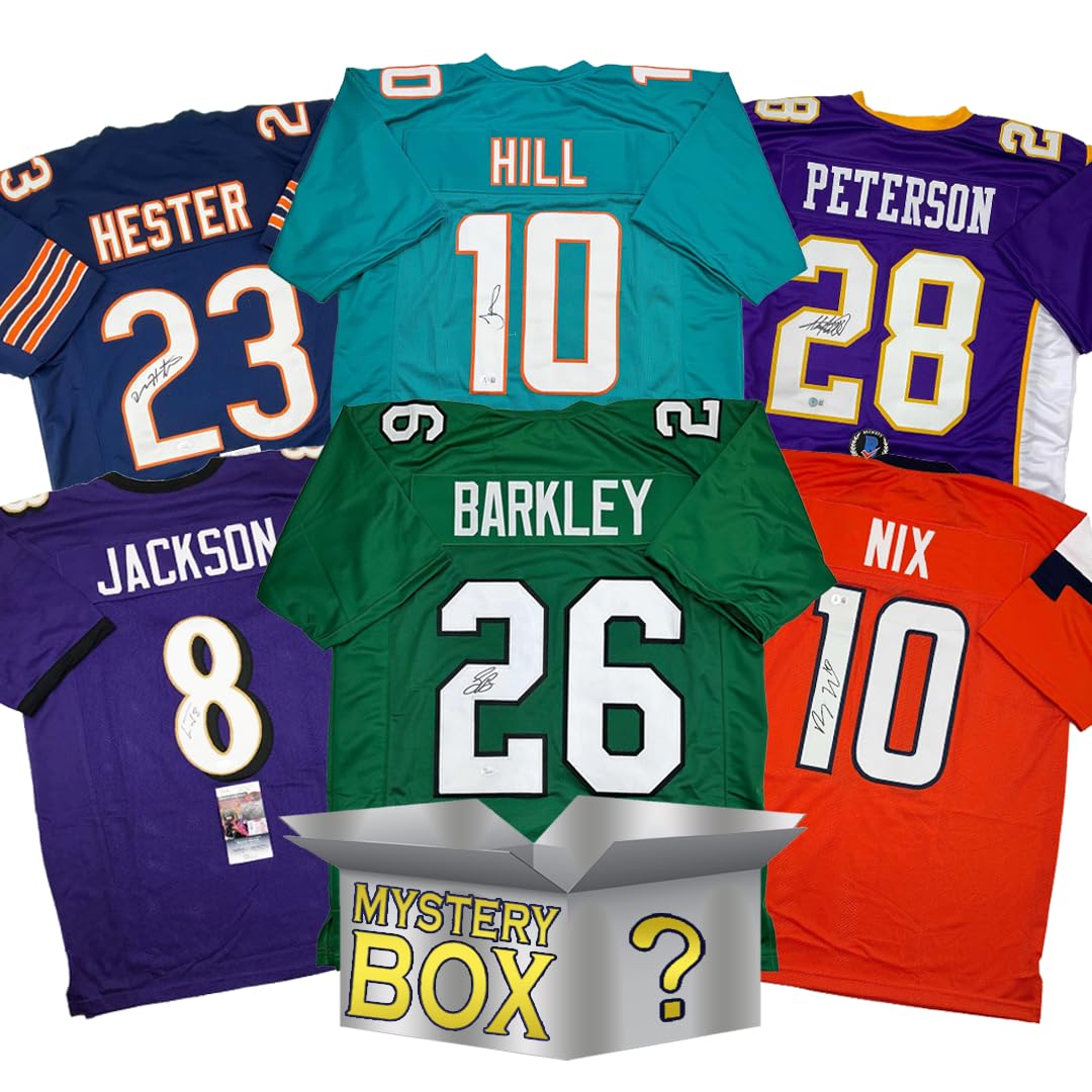 サイン入りフットボールセット 4個　認定証付　NFL アメフト Autographed/Signed Football SILVER Series 4 Jersey Mystery Box