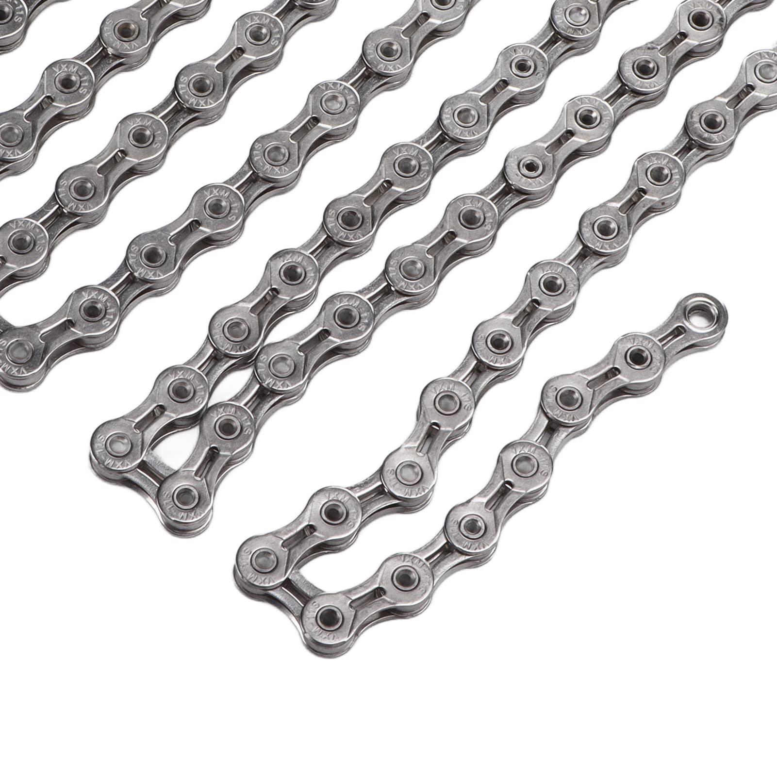 Catena per bici a 11 velocità Catena per bicicletta ad alta rigidità completamente cava elettrolitica 116 maglie per mountain bike da strada Acciaio ad alto tenore di carbonio