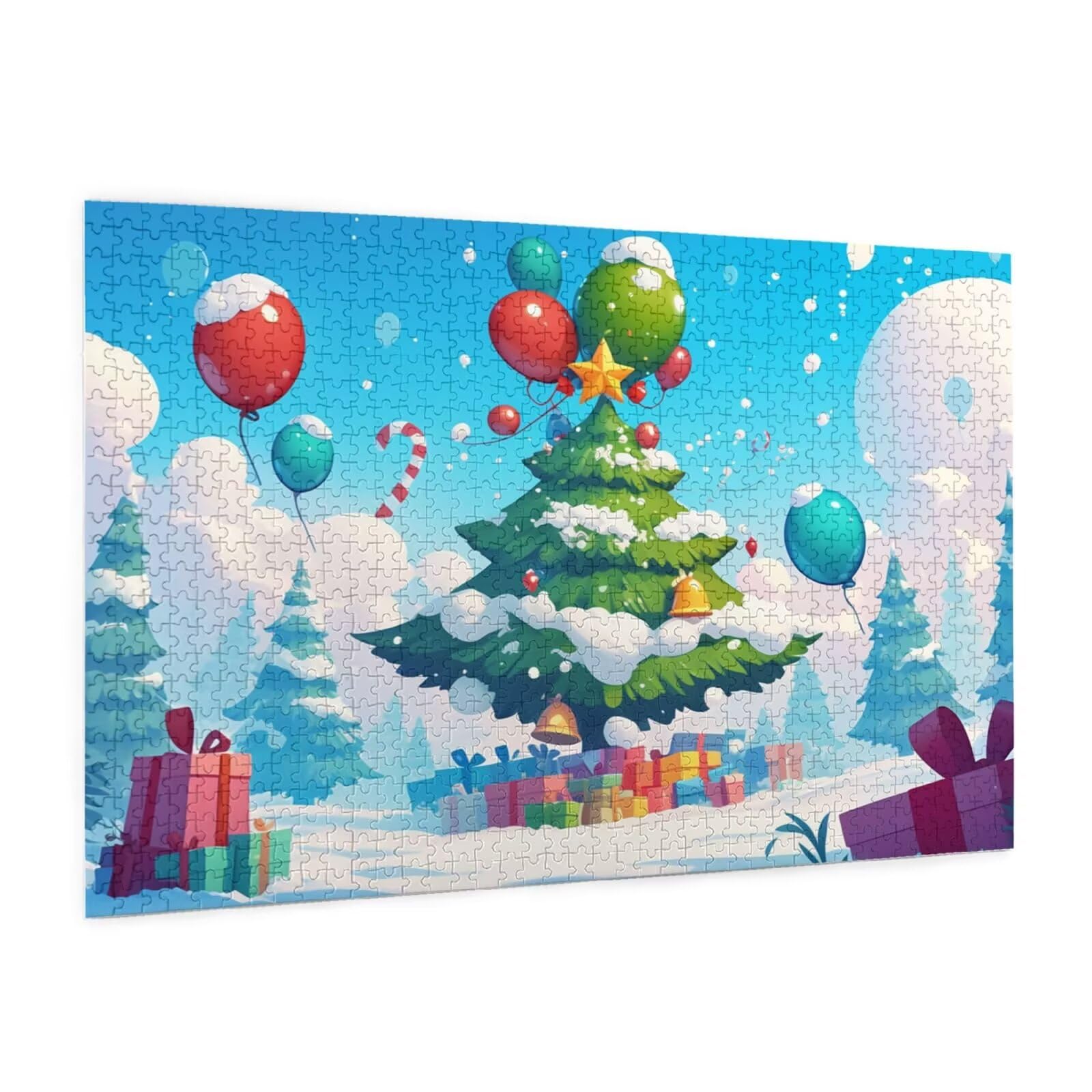 Puzzle 1500 elementów Puzzle Choinka DIY Krajobraz Układanka Dorośli Gra Wyzwanie-Początkujący Myślenie Gry i Zabawa - Nowoczesna Dekoracja Ścienna, Wyjątkowa Dekoracja Sypialnia Prezent Kobieta