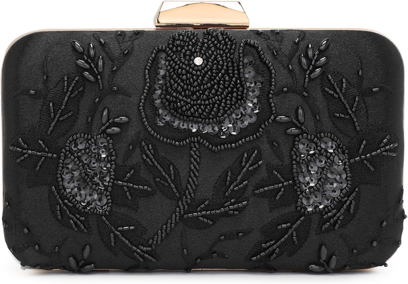 UBORSE Embroidery Sequins Beaded Clutch Evening Bags for Women Formal Party Wedding Purses - Image 9