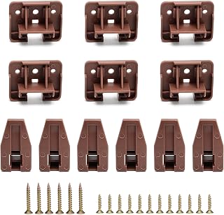 Surf turtle Plastic Drawer Guides 6 Pack Drawer Slides and Guides Drawer Replacement Part for Center Mount Drawer, Dresser, Bedside Table