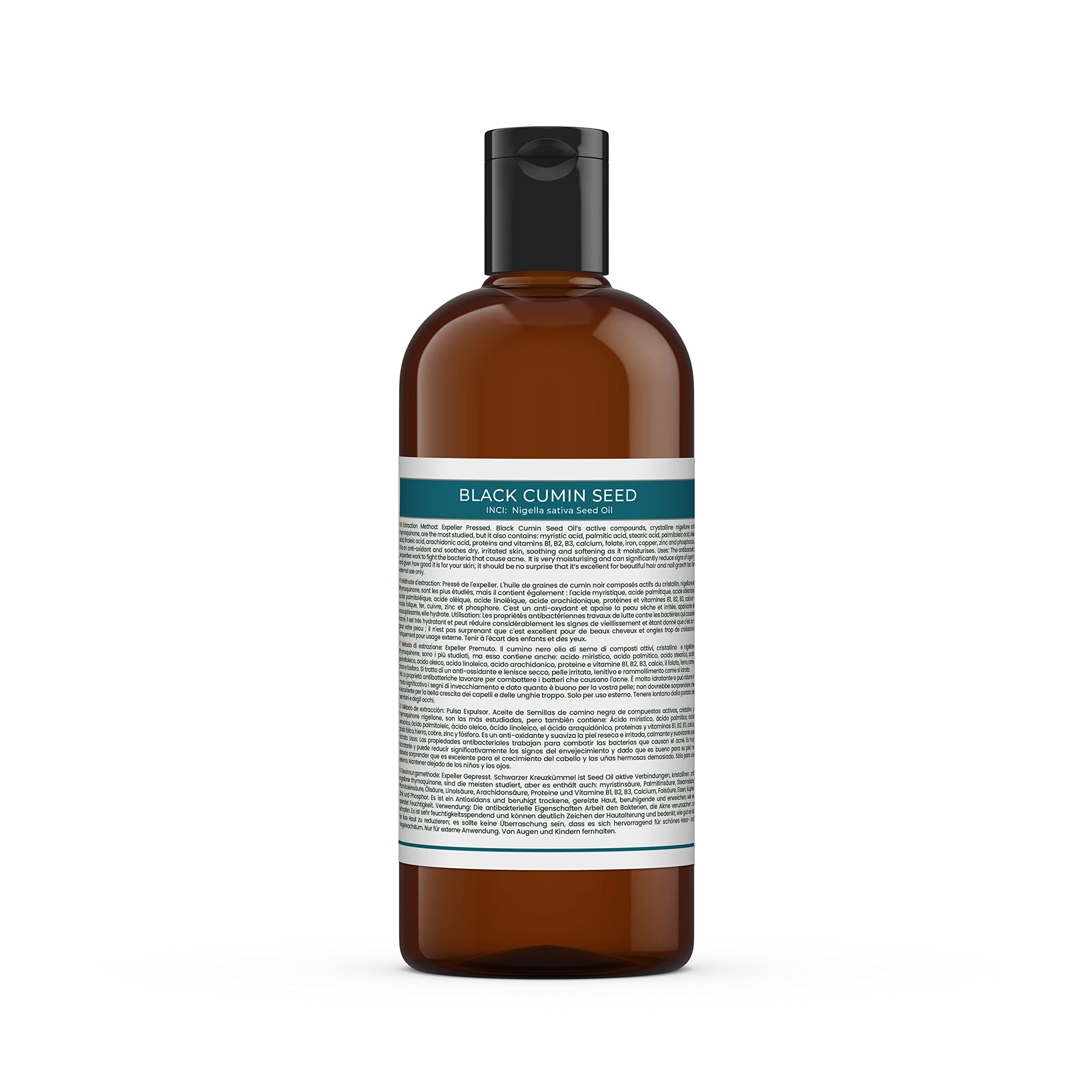 Mystic Moments | Aceite Portador orgánico de semilla de comino Negro - 1 Litre - 100% Puro