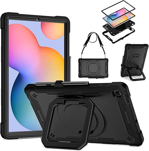 Miniatura 8 de DETUOSI Funda para Samsung Galaxy Tab S6 Lite de 10.4" 20202022 (modelo SM-P610P615P613P619) con soporte para bolígrafo, resistente a prueba de