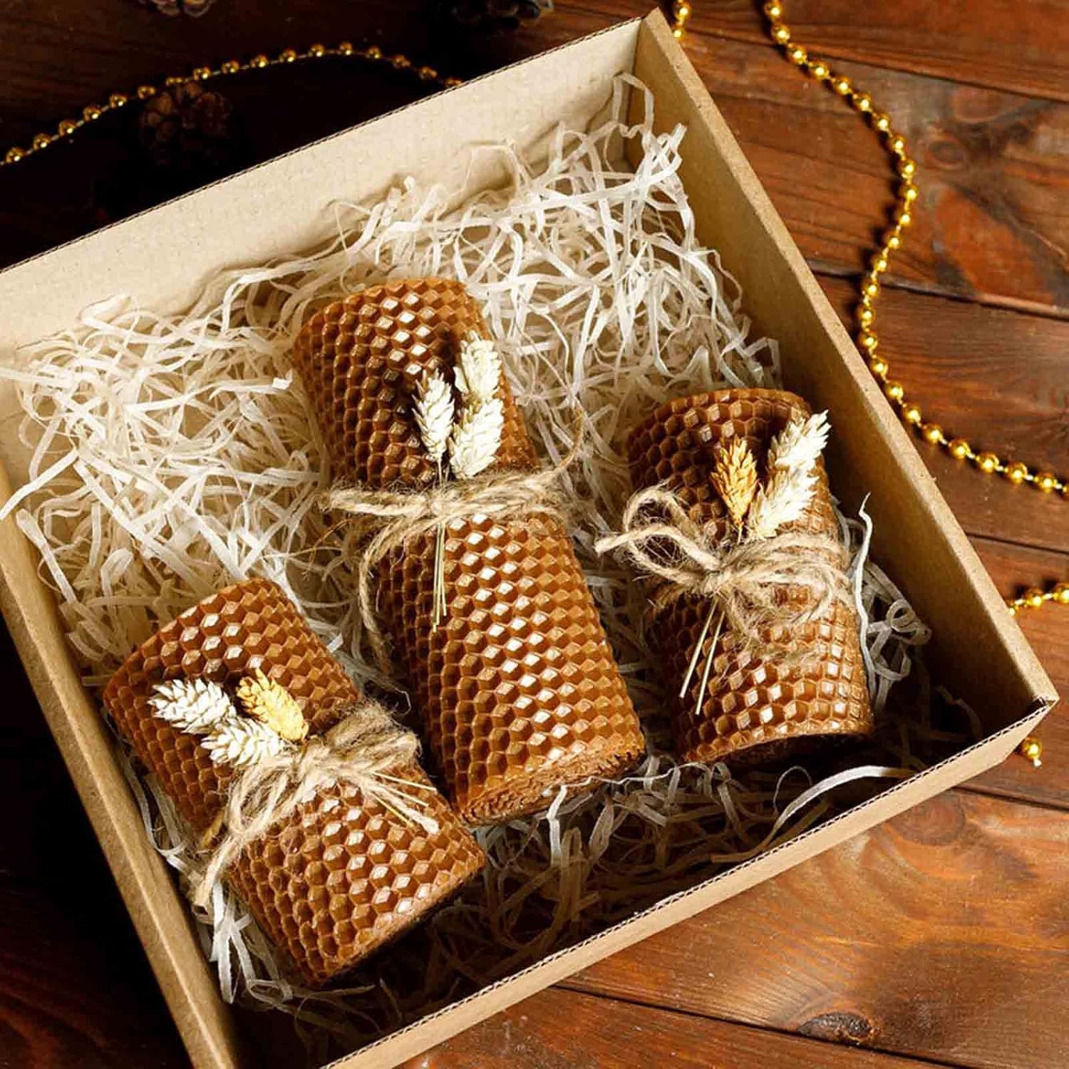 100 Pure Beeswax Sheets for Candle Making 6 Sets 20cm x 20cm Natural