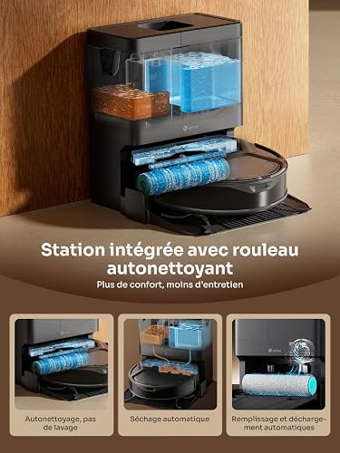 Lefant M210 Omni Mini Rouleau Robot Aspirateur Laveur, Aspiration 20000 Pa - 6